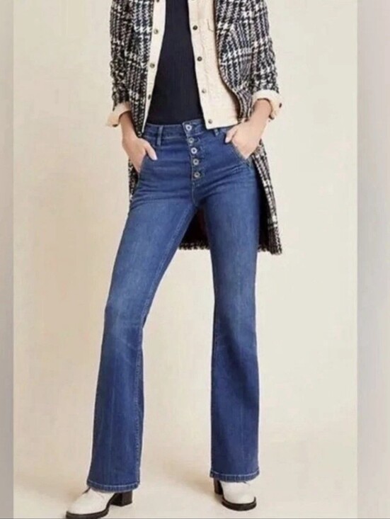 Anthropologie Denim - Anthropologie  Pilcro Hi-Rise  Bootcut Jeans Button Fly Denim Women’s 28
